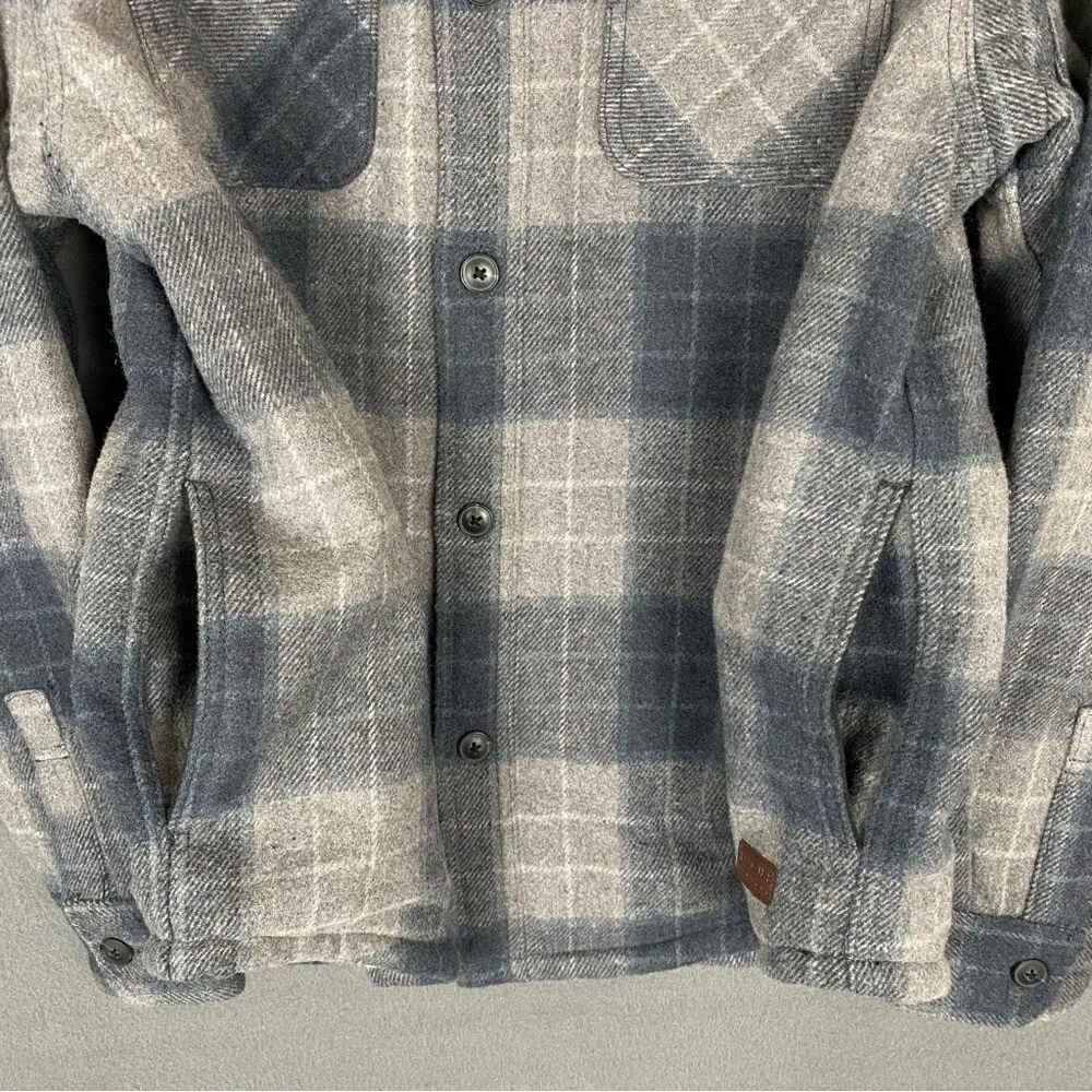 Jachs Wool Blend Shacket Mens M Plaid Flannel Sherpa Lined‎ Heavyweight